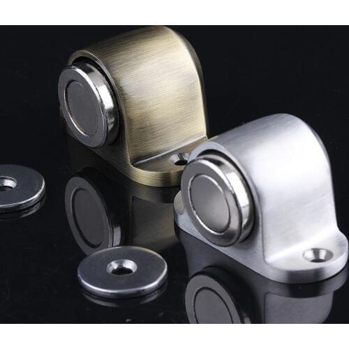 304 Stainless Steel Casting Powerful Floor-mounted Magnetic Door Stopper Door Stop Doorstop brushed/bronze 2 colors choose CP475