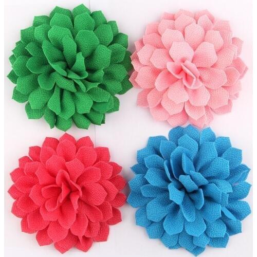 50PCS 10.5CM 4.2" Big Petal High Quality Fabric Flowers Boutique For Hair Accessories Multi Layer Hair Flower For Headbands