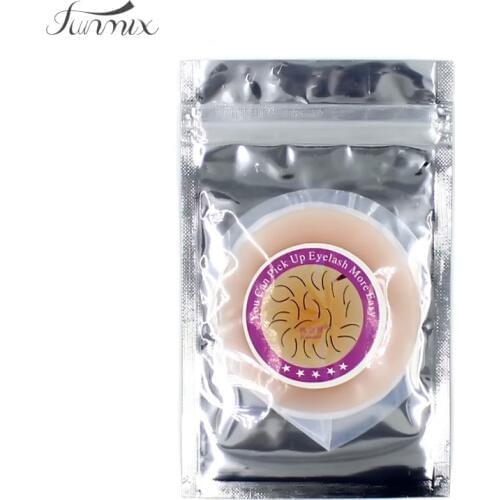 6cm Round Silicone Reuseable Eye Lashes Pads Pallet Stand Make Loose Eyelashes Extension tool