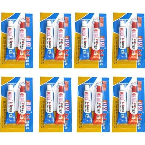 8Pcs Super Strong Epoxy Clear Glue AB Free Spatula Phone Case Craft Bonding Metals Glass Optical Instrument