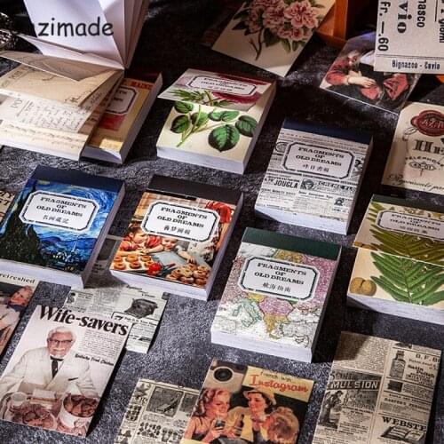 Chzimade 50Pcs/lot Vintage Plants Scrapbooking Diy Sticker Pack Decorative Natural Collection Diary Journal Washi Paper Sticker