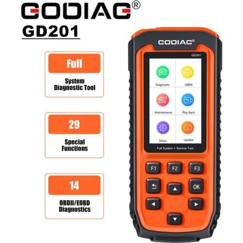 GODIAG GD201 Professional OBDII All-makes Full System Diagnostic Tool with 29 Service Reset Functions