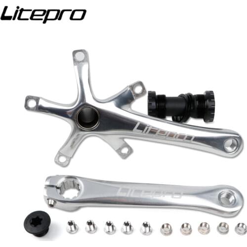 GOLDIX LP Klapp Fahrrad Kurbel Zahn crank set gravel bike Litepro Aluminium Folding Bike Hohl Einer Kurbel 170mm BCD 130mm