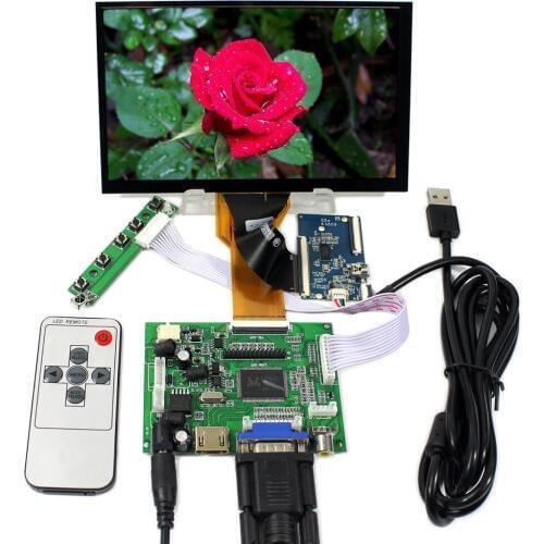 H DMI VGA 2AV LCD Controller Board With 7inch AT070TN93 800x480 LCD With Capacitive Touch