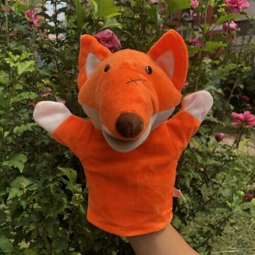 24 Funny Glove Crow Foxes Plush Hand Puppets Soft Stuffed Cartoon Story Telling Learning Funny Accompany Toy Kids Birthday Gift