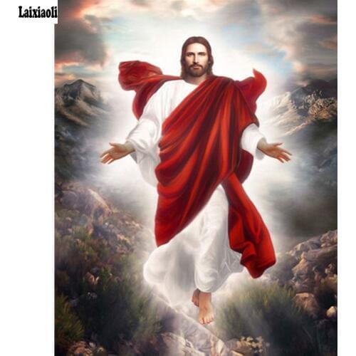 Jesus 2019 Diy Diamond Painting Jesus Christ Icon Full square Rhinestones Cross Stitch Crystal Mosaic Embroidery Home Decoration