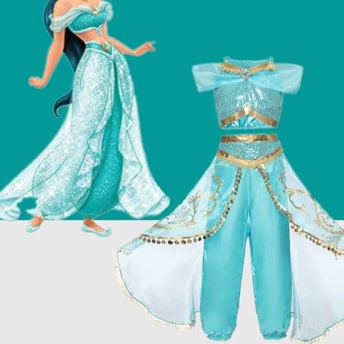 Fancy Lamp Princess Costumes Girl Clothing Sets Cosplay Children Party Dress Up Kids Halloween Carnival Disguise