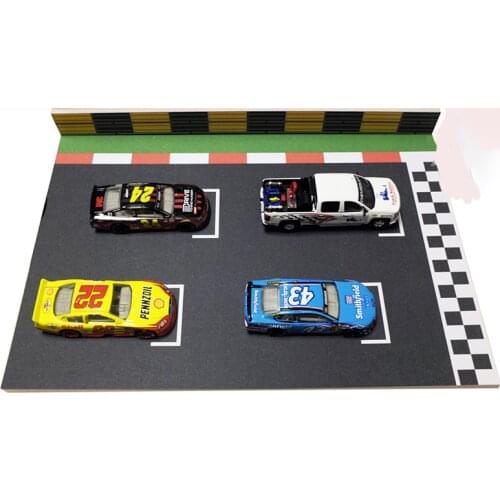 Scene Model Of Racing Track Garage Parking Lot BBS 1/64 Scale Die-casting Alloy Car Model Photo Scene Display