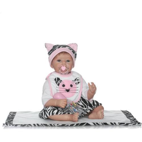 55cm Soft Silicone Reborn Dolls Realistic Newborn Baby Doll for Sale Lifelike Baby Dolls Kids Playmate