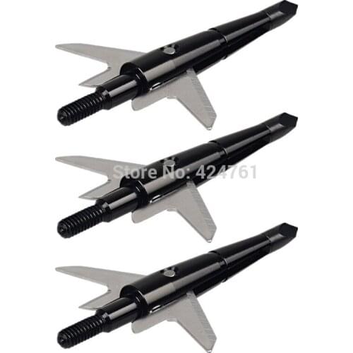 Set of 3 Swhacker 2-Blade Expandable Broadheads 100 Grain Cut Anodized aircraft aluminum length 2.5'' free shipping
