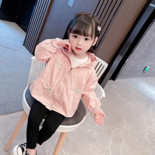 Girls Coat Outerwear Butterfly Pattern Girl Coats Kids Casual Style Girls Jackets Spring Autumn Kids Clothes