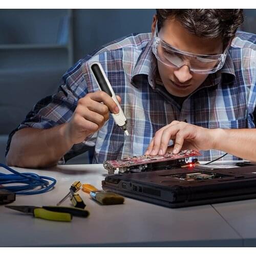 PHENDO 4V Portable Cordless Soldering Iron Rechargeable Lithium ion Battery Electronic Soldering Kit 3 Seconds Superfast Heat Up