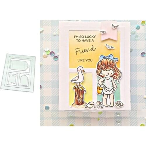 Rectangular Tag Metal Cutting Dies for Scrapbooking Handmade Tools Mold Cut Stencil New 2021 DIY Card Make Mould Model Craft