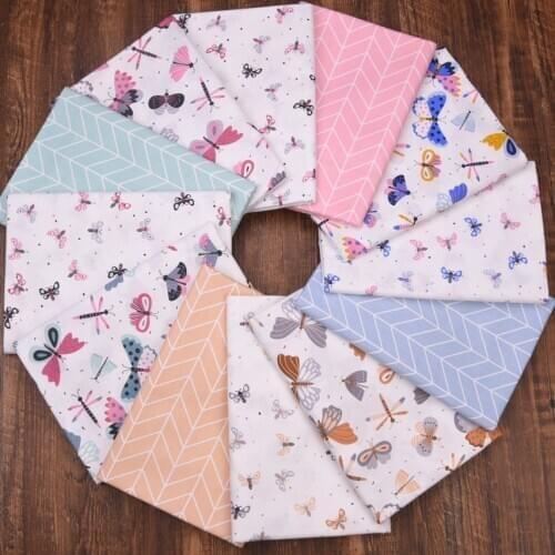 DIY Fat Quarters Quilting Handmade Material Baby Dress Bedding Blanket Sheets Tilda Tissus Tecido New Butterfly Cotton Fabric