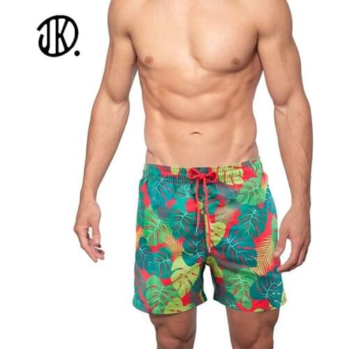 Mens Flower Printed Swim Shorts Male Quick Dry Summer Beach Board Short Sports Swimwear Shorts With Pockets Lining Swim Trunks
