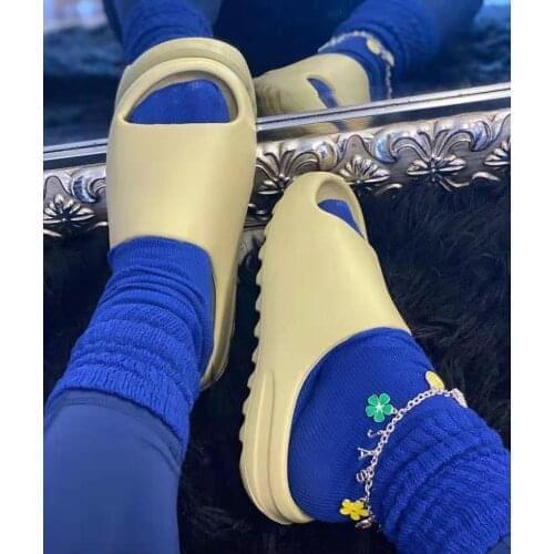 2021 Hot slides luxury designer brand Heel Slippers Pink Home Women Thick Bottom Sole Bathroom Indoor Couples Platform Slippers