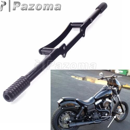For Harley Dyna Street Bob Low Rider Wide Glide Passenger Peg Crash Bar Motorcycle Steel Black Highway Peg Protetion Bar 2016-up