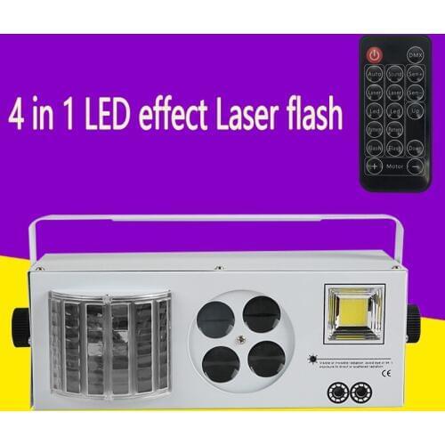 90-240V LED 4 in 1 KTV Laser flash effect light Gobo sound Strobe butterfly derby DMX512 Disco Club Party pattern stage light