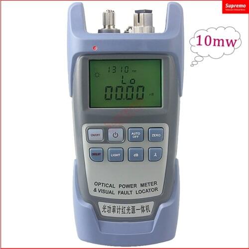 2-in-1 OPM + VFL 10mW Meter Cable Tester AUA 9 Laser Power 10mW FTTH Fiber Optic Power Meter and Visual Fault Locator