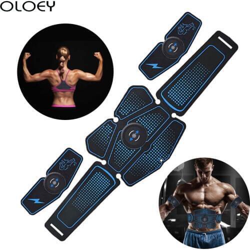 USB Charging Abdominal Muscle Stimulator Trainer Rechargable EMS Electric Muscle Exerciser Machine Home Gym Belly Sport Fitness