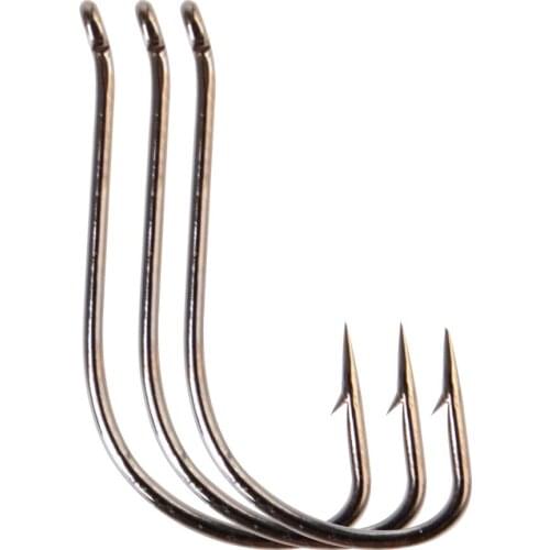 High Carbon Fishing Hooks 1#-10#11#12#14#15 Flatted Carp Fishing Accessories Jig Head With Barbed Pesca Barbed Ringed Long Shank