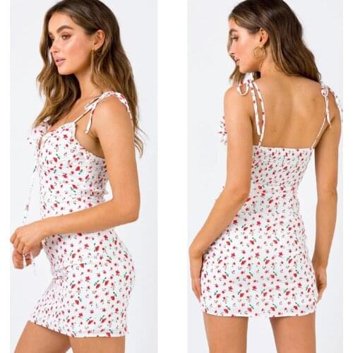 2021European and American style spring womens new wholesale shoulder lace Printing Dress