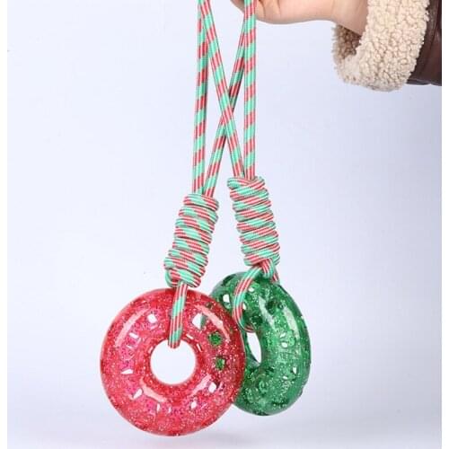 Dog Rope Ball Toys Chew Knot Teeth Cleaning Rope Toy Interactive Chew Round Ring Toy Puppy Pet Training Products #T
