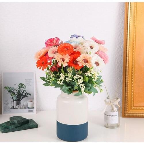 1 Bouquet 7 Heads Bouquet Home Decoration Accessories Wedding Party Scrapbook Fake Plants Diy Pompons Artificial chrysanthemum