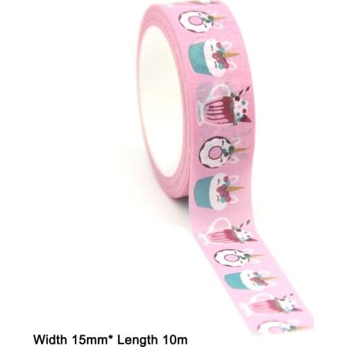 1PC 15MM*10M Pink Sweety Cakes Washi Stickers Masking Tapes Decorative DIY Stationery office supplies kawaii washi tape