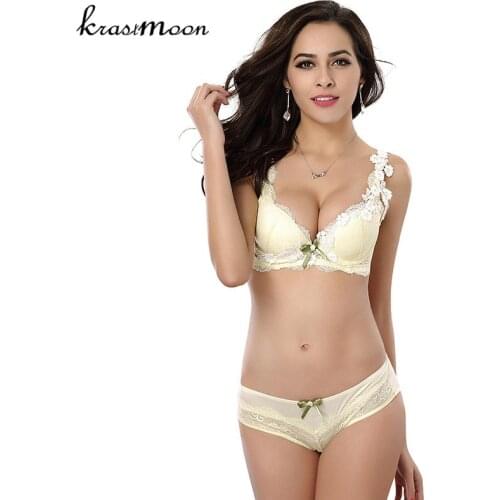 2018 Sexy Elegant Bra and Panties Set Women Bras Underwear Push Up Bra set Luxury Lingeries Lace Embroidery Bra Brief Set BS8