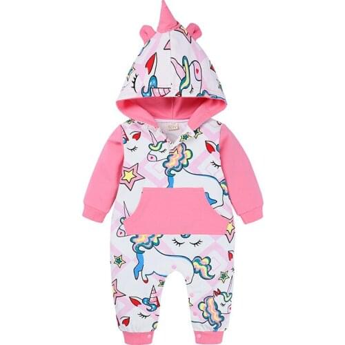 2021 quality Autumn Winter Rompers unicorn Baby boy girl Romper Jumpsuit Infant Clothing Girls Newborn Romper Clothes Bodysuit