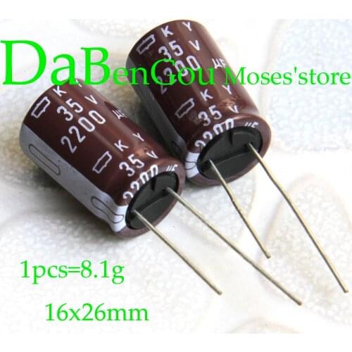 35v 2200uf +/- 20% Capacitance 100% Original New Audio Capacitors Electrolytic Capacitor Radial 16x25mm