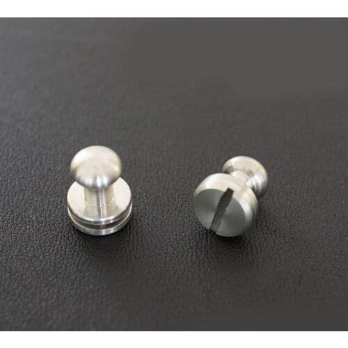 6pcs 5/6/7/8/9/10/11mm head diameter brass belt screw bolt round head HD screws handmade leather bolts thread nail DIY