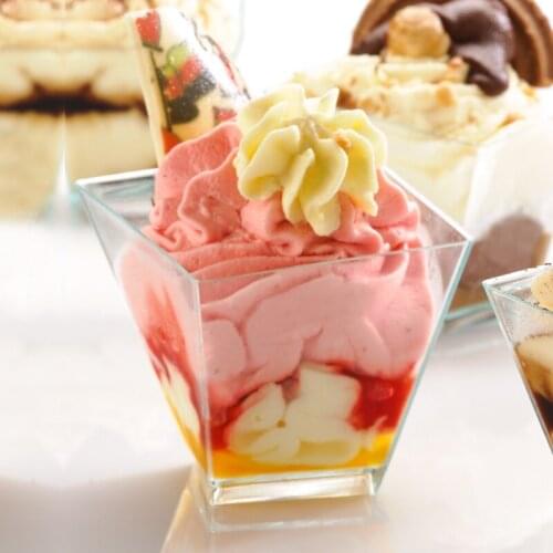 Promotion - Party Wedding Supplies, Disposable Plastic Tableware, 56*55mm/60ml Clear Mini Girata Dessert Twisted Cup, 20/Pack