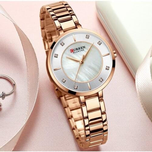 Elegant Woman Watches Rose Gold Luxury Rhinestone Watch Women Dress Quartz Wristwatches Ladies Girls Watches Clock Drop Shipping