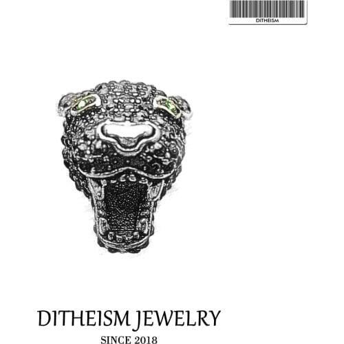 DIY Beads Black Cat Head Charm 5mm Hole,2018 Fashion Silver Jewelry Ethnic Gift For Women Men Boy Girl Fit Bracelets Necklace