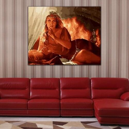 DIY colorings pictures by numbers wit Queen picture drawing Relief painting by numbers framed Home