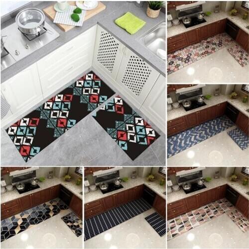 Long Kitchen Anti-slip Mat Bathroom Rug Floor Mat Modern Kitchen Rug Home Entrance Door Absorbent Mat Bedroom LivingRoomFloorMat