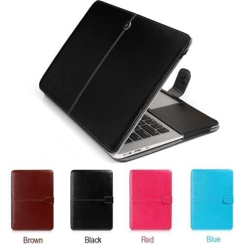 Dropproof PU Leather Laptop Case for Apple Macbook Air Pro Retina 11 12 13 15 Fashion Shockproof Cover Bag for Mac Book 13 Inch