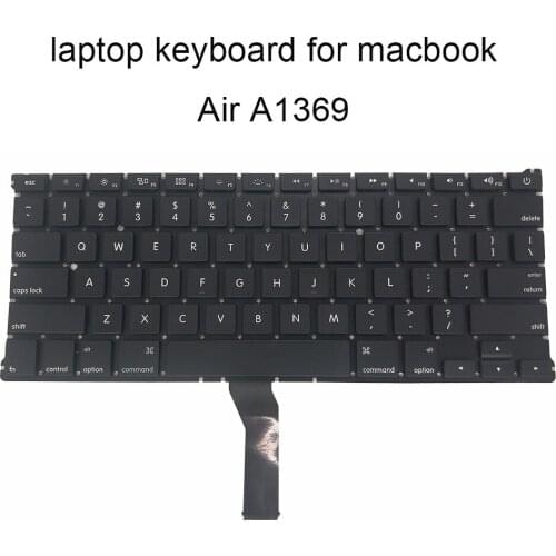 Backlight keyboard for MacBook Air A1369 A1466 MC966 MB233 MD231 MC233 MD760 US English version black keyboards with non-backlit