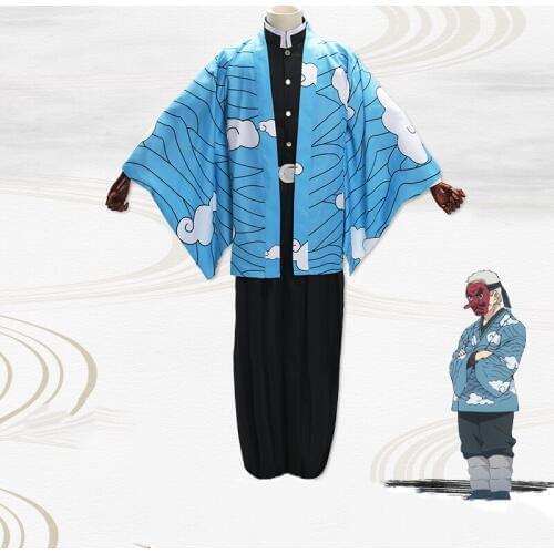 Anime Demon Slayer Kimetsu no Yaiba Urokodaki Sakonji Kamado Tanjirou Uniform Cosplay Costume Men Women Haori Kimono