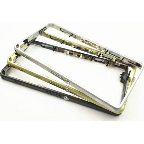 Middle Frame Bezel Plate Metal Housing Cover + Dust Plug For Sony Xperia Z1 Compact mini D5503+Power Volume Button