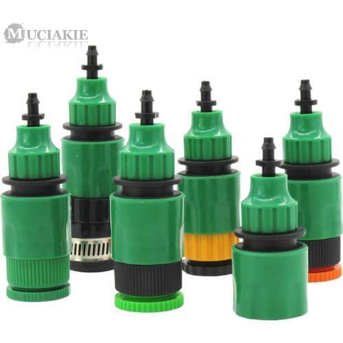 MUCIAKIE 7 Types of Coupling Adapter Garden Quick Connecter Drip Tap for Irrigation 1/2'' 3/4'' Female to 8/11 4/7mm Tubing Hose