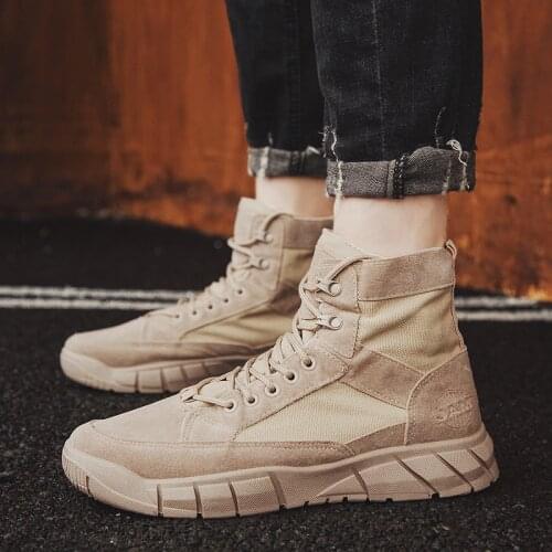 Mens Shoes 2021 Autumn Outdoor Workwear Boots Fashion Trend Increasing Mens Short Boots High-top Mens Shoes Boots Mens Boots