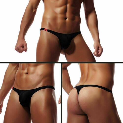 New on offer! 10 Styles Mens Underwear Sexy T-back Breathable Thong Fashion Non-Breathable Thong for Man