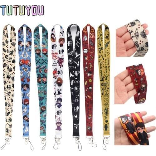 PC2359 Wizard Student Cartoon Creative Lanyard Badge ID Lanyards Mobile Phone Rope Key Lanyard Neck Straps Accessories