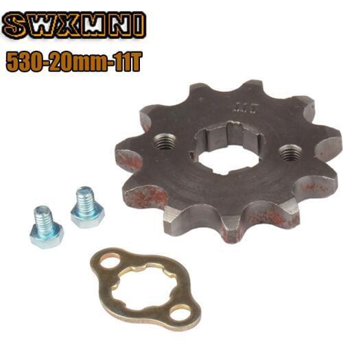 Front Engine Sprocket #530 11T Teeth 20mm For 530 Chain With Retainer Plate Locker Motorcycle Dirt Bike PitBike ATV Quad Parts
