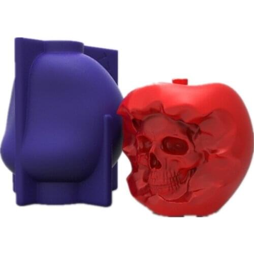 Skull Apple Silicone Mold Keychain Resin Epoxy Craft Polymer Clay Craft DIY Ornament Jewelry Candles Making Tool