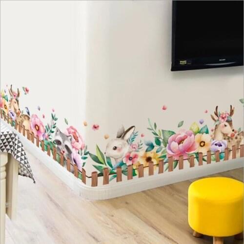 Nordic Green Plants PVC Stickers Living Room Background Decorations Room Rental Decor Bedroom Renovation Decals