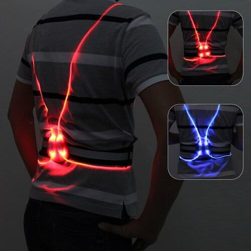 Reflective LED Safety Vest for Construction Traffic Warehouse Visibility Security Jacket Reflective Strips Wear Safety Bike Vest